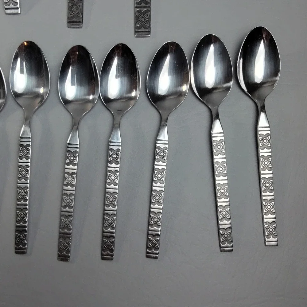 Vintage EKCO Eterna MONTALO Stainless Steel Flatware 29 + 6 Serving Pieces Korea